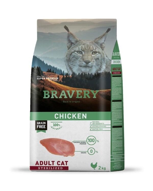 Bravery Gato Ad Sterilizado Chicken 2 Kg