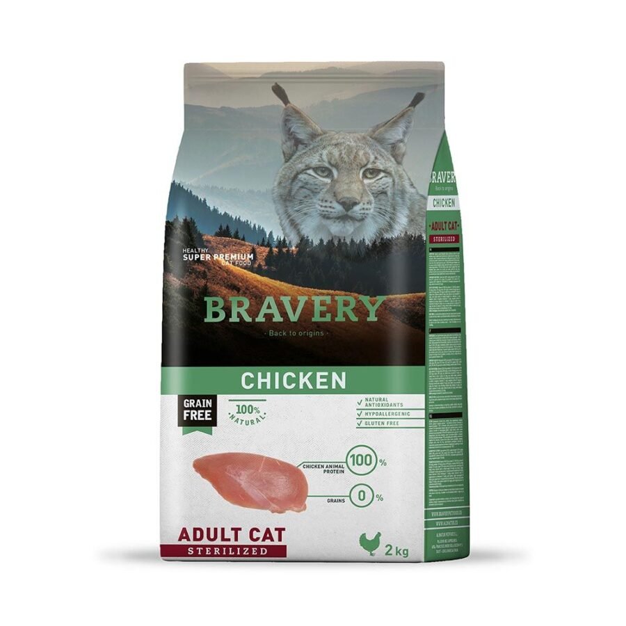324933_2022-04-20_19_27_55 Bravery Gato Ad Sterilizado Chicken 2 Kg - Imagen 1