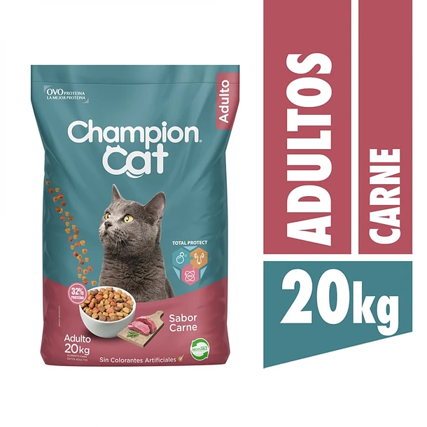 610 Champion Cat Adulto Carne 20 Kg - Imagen 1