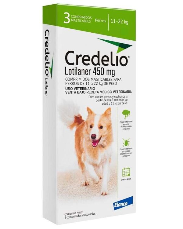 Credelio 11,1 A 22 Kgs X 3 Comprimidos